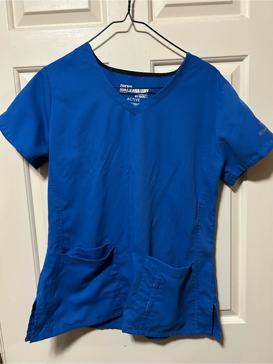 Barco Uniforms Tops - Barco Uniforms Blue V-Neck Short Sleeve Scrub Top